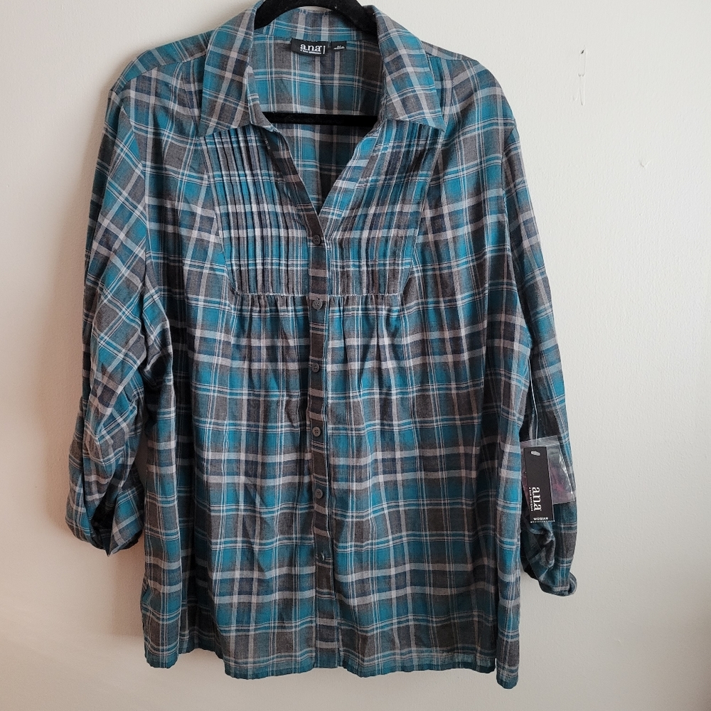 A.N.A Flannel Top